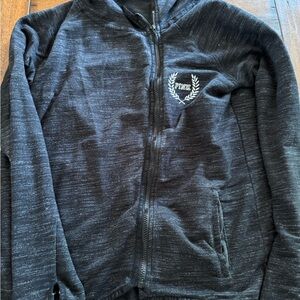 Black Zip-Up PINK Hoodie